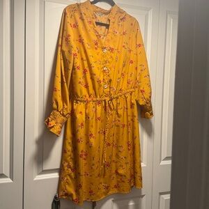 Indulge Yellow Floral Dress